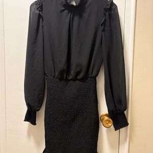 Dynamite Black Long Sleeve Dress